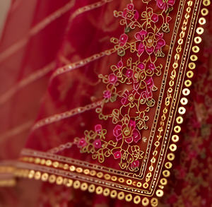 Majestic Luxury Embroidered Lehenga Set- maroon