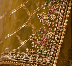 Majestic Luxury Embroidered Lehenga Set- Mustard Gold