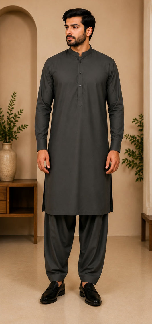 Men's Wash & Wear Unstitched - grey