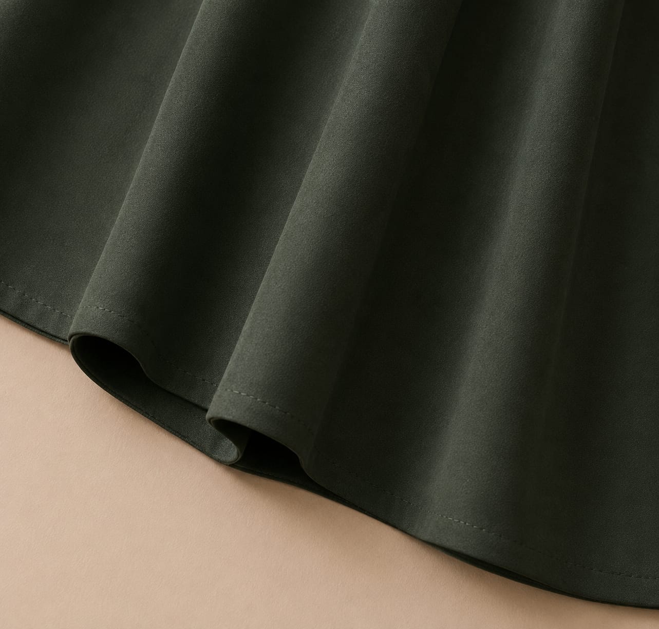 Luxe Dark Olive Green Pintuck Abaya