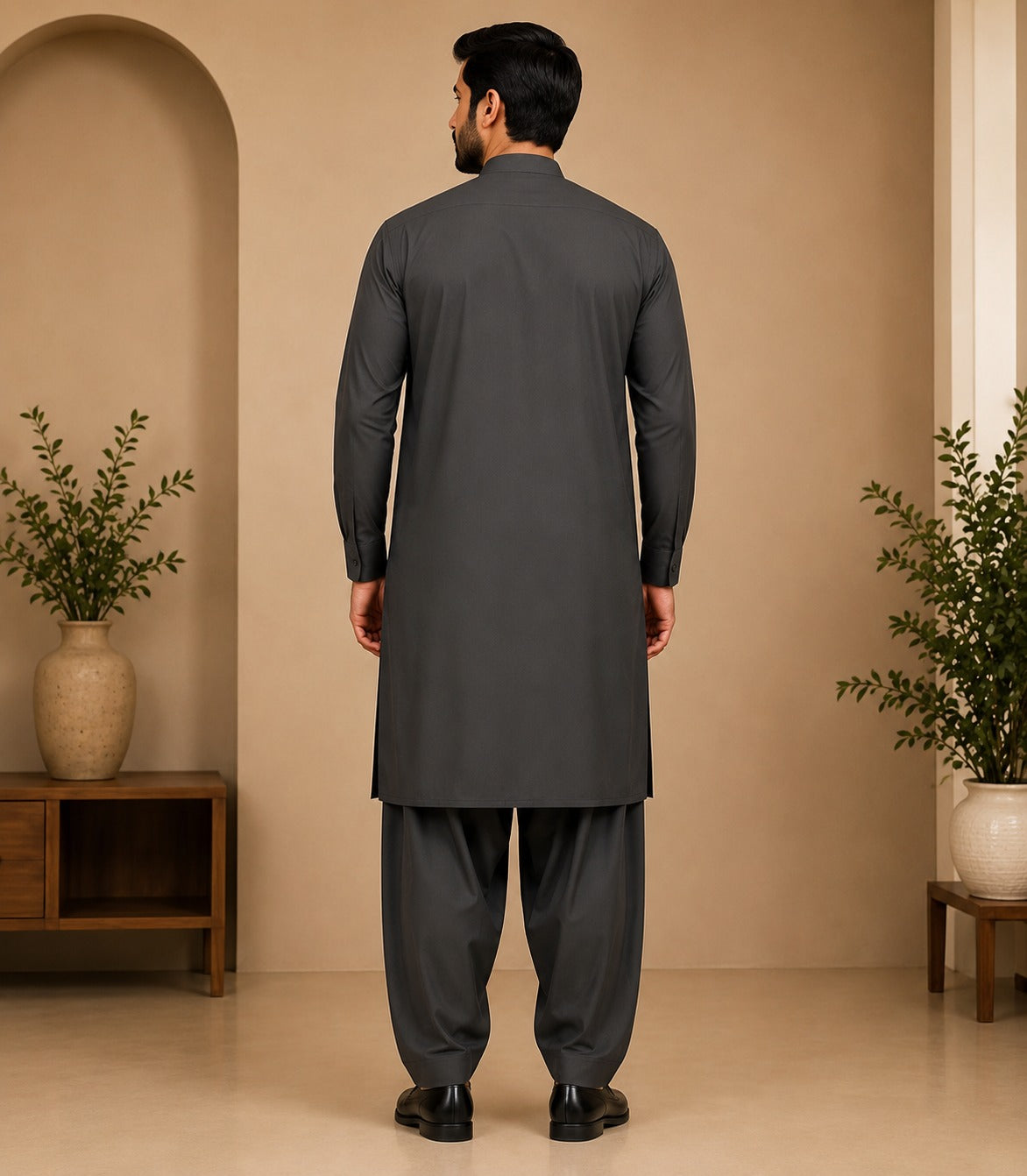 Men's Wash & Wear Unstitched - grey