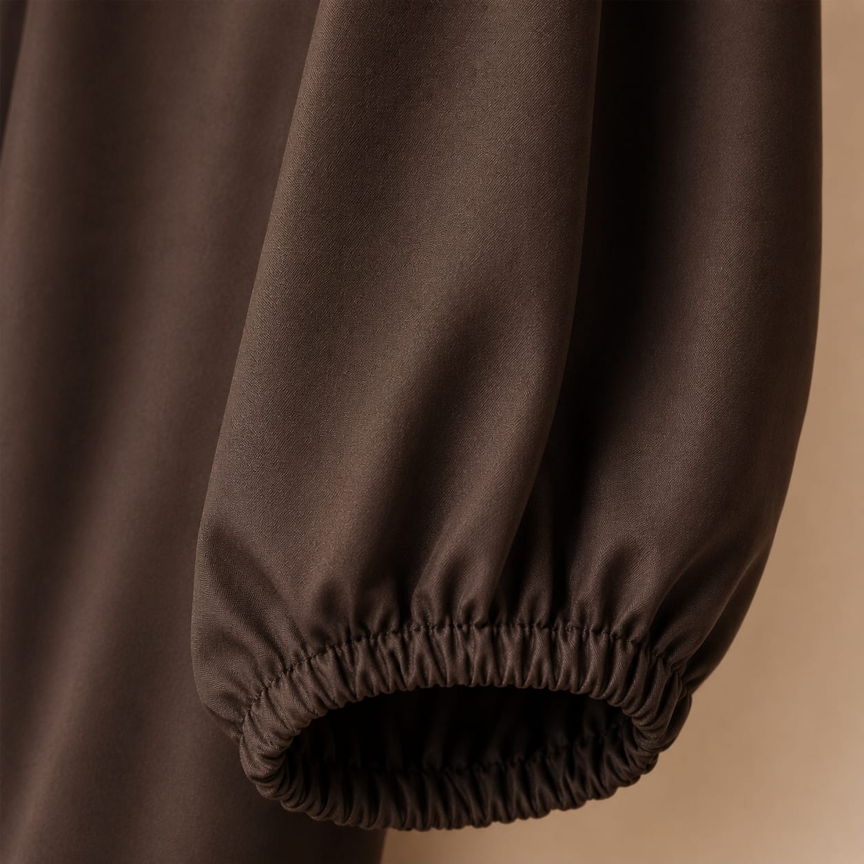 Luxe Chocolate Brown Pintuck Abaya